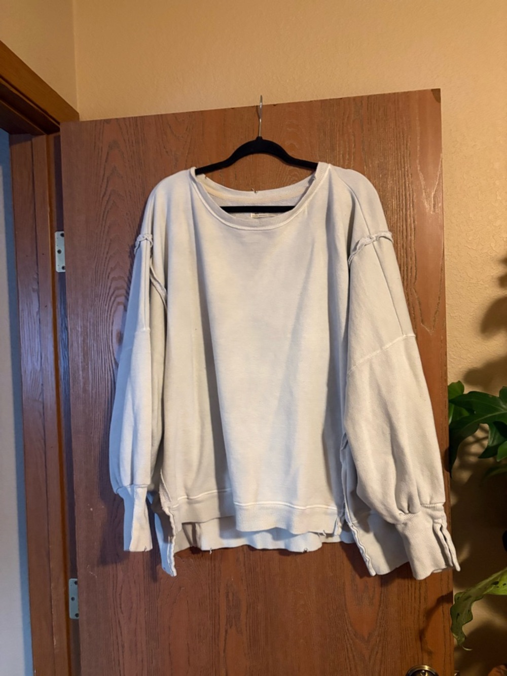 We The Free Relaxed Scoop Neck Sweatshirt in Off White